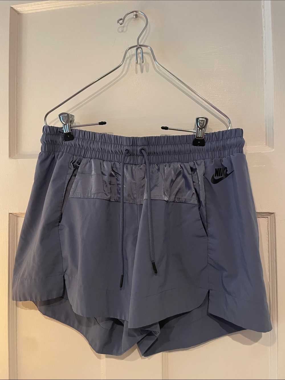 Nike Women's Slate Blue Athletic Shorts with Drawstring